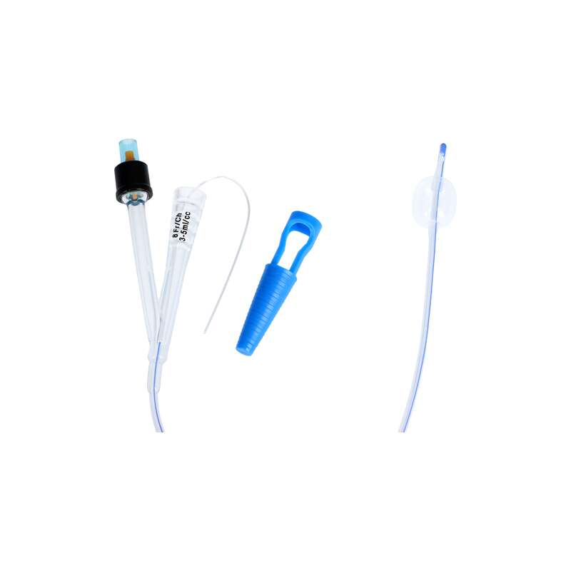 2-ходовий катетер Фолея CH 8 з пластиковим клапаном, 100% силікон, рентгеноконтрастний, ZARYS